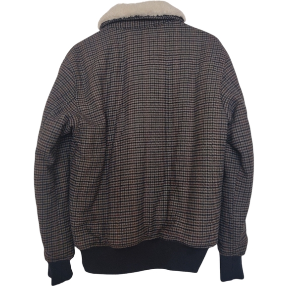 H&M Wool-blend Jacket Brown/checked. Size S - Picture 6 of 7